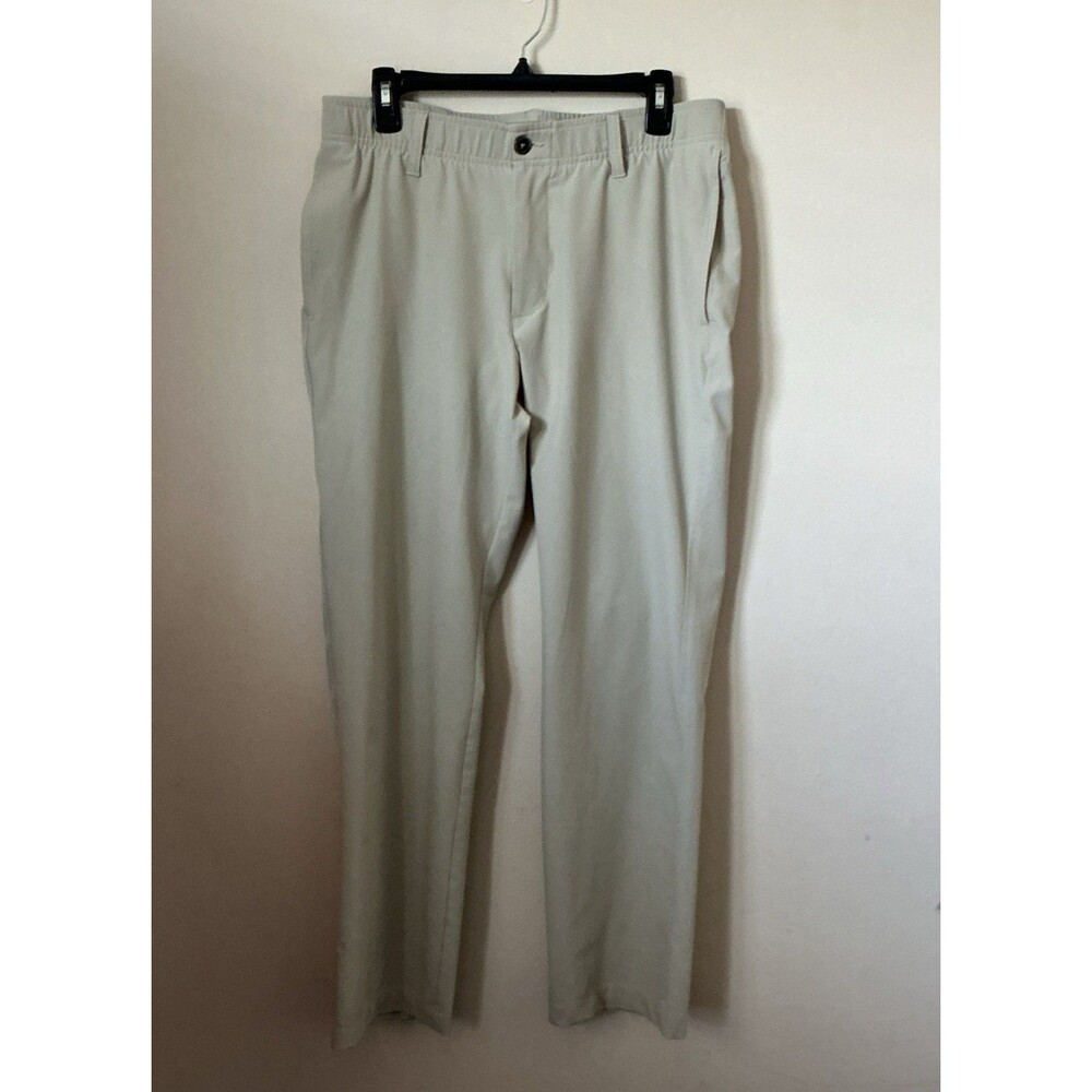Under Armour Drive Pants Men 34x30 Tan Khaki Golf Performance Stretch